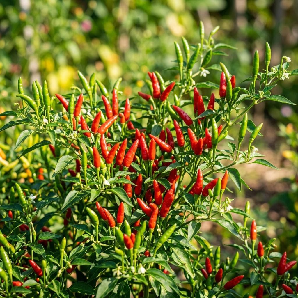 200 Thai Bird's Eye Capsicum annuum Chilli Pepper Vegetable NON-GMO Seeds