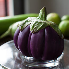 200 Thai Purple Ribbed Eggplant Seeds
