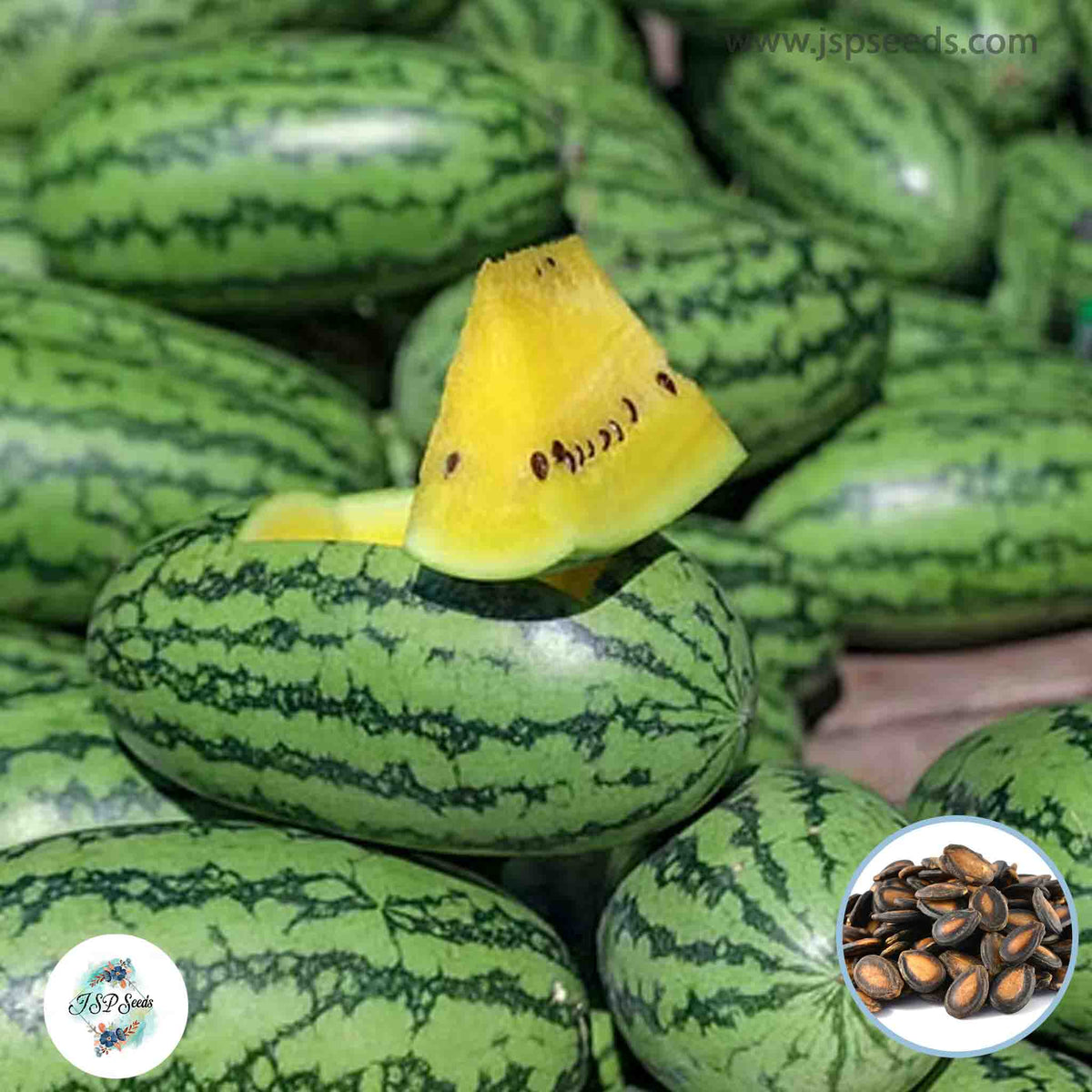 50 Yellow Watermelon Seeds (Asia Fruit)